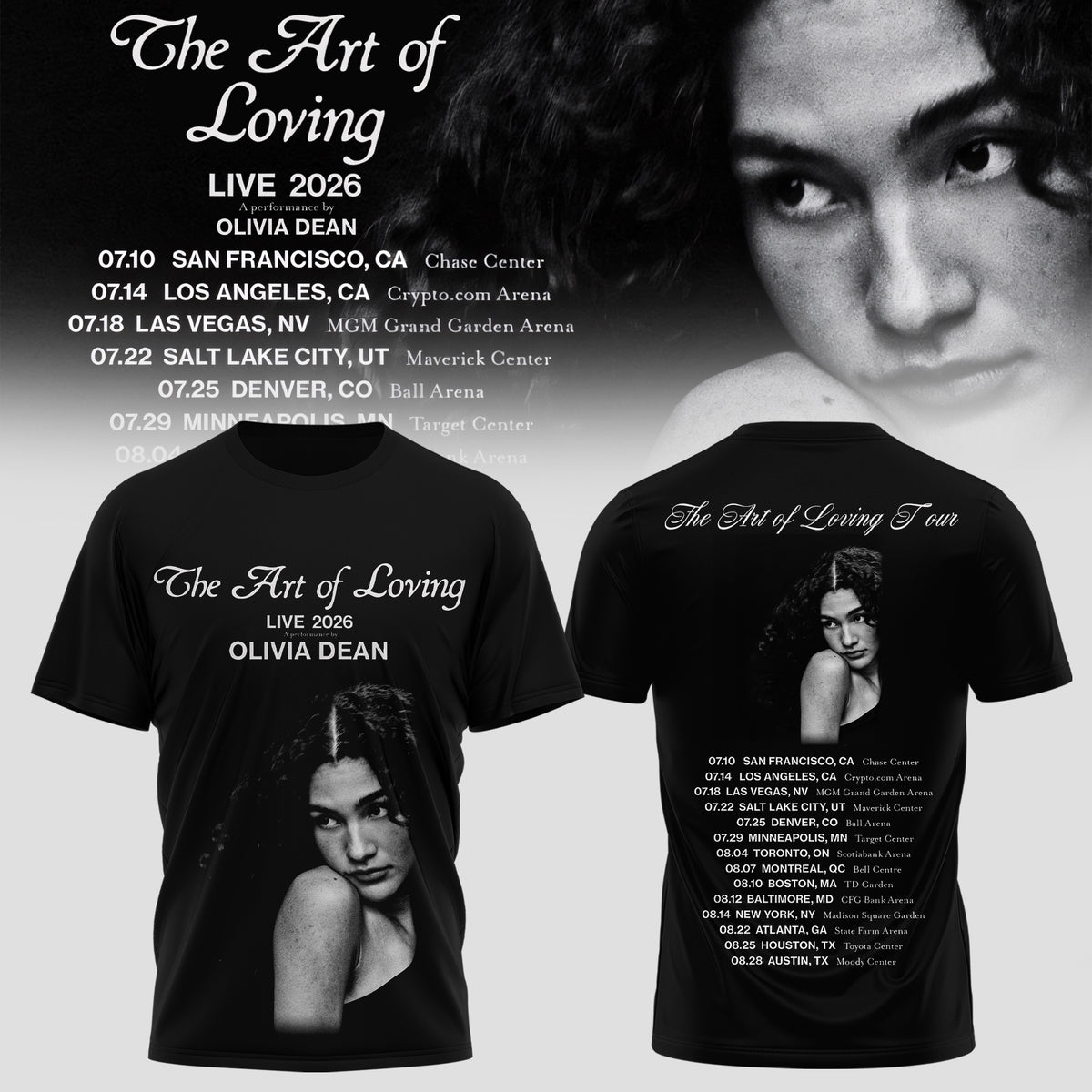 OLIVIA DEAN “THE ART OF LOVING” TSHIRT COLLECTION IS HERE