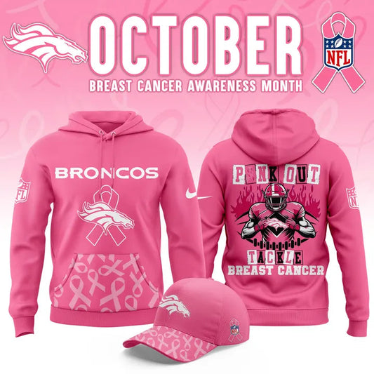 Denver Broncos '' OCTOBER BREAST CANCER AWARENESS MONTH '' Hoodie 2025
