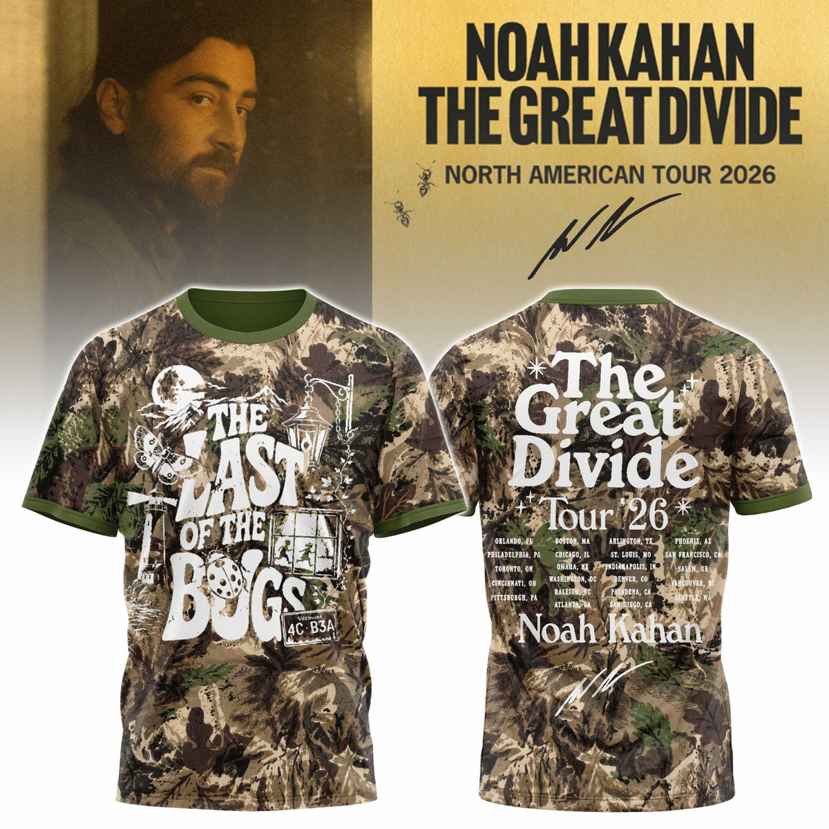 The Great Divide Tour Noah Kahan Limited Edition T-Shirt