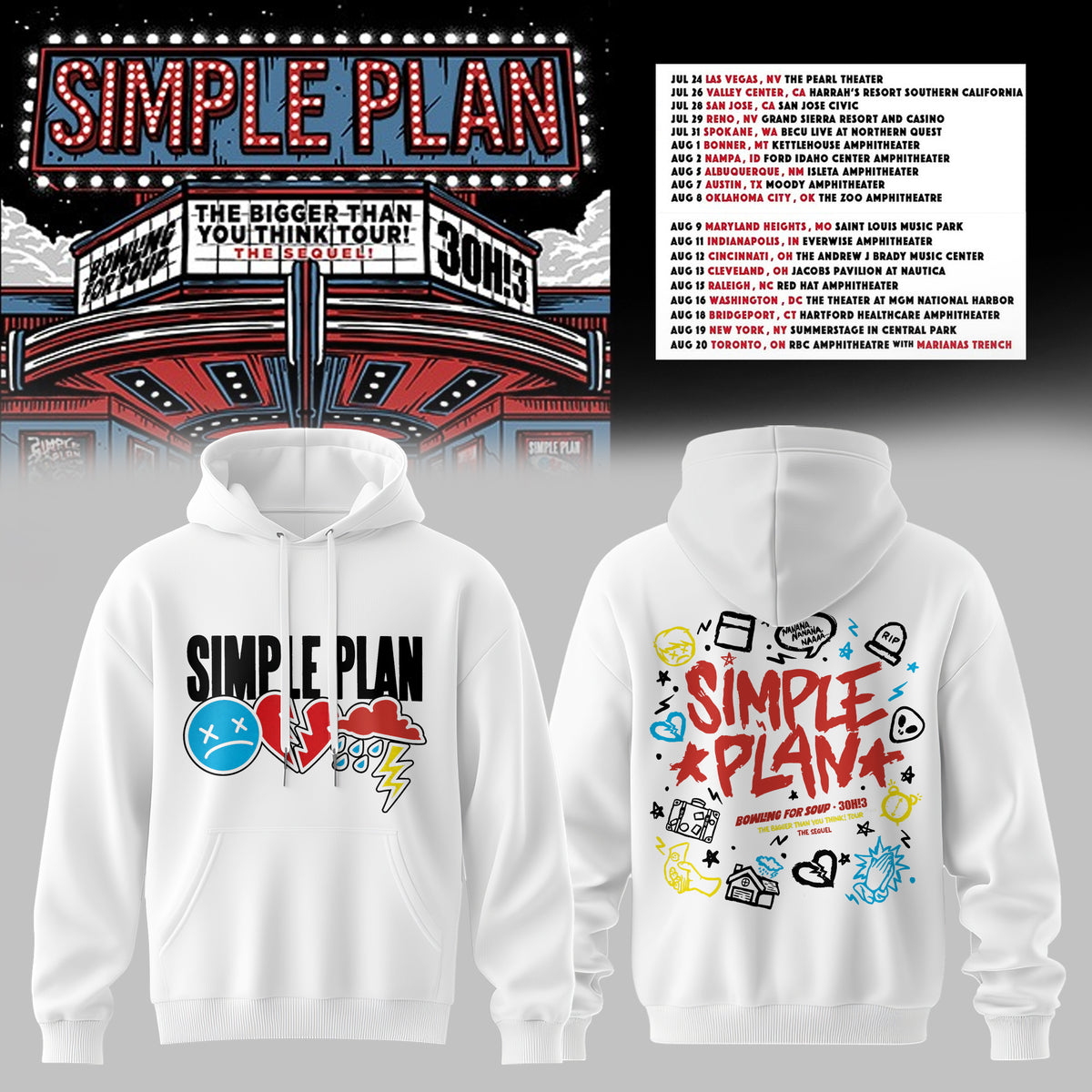 The Bigger Than You Think Tour Premium 3D Hoodie – Circle SP Logo Style